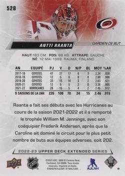 2022-23 Upper Deck - French (Variante Française) #528 Antti Raanta Back