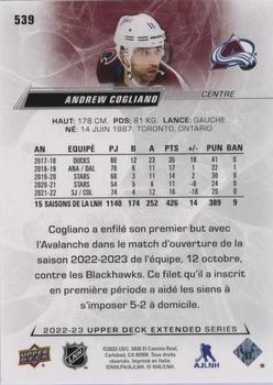 2022-23 Upper Deck - French (Variante Française) #539 Andrew Cogliano Back