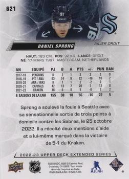 2022-23 Upper Deck - French (Variante Française) #621 Daniel Sprong Back