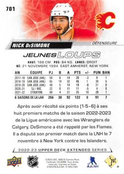 2022-23 Upper Deck - French (Variante Française) #701 Nick DeSimone Back