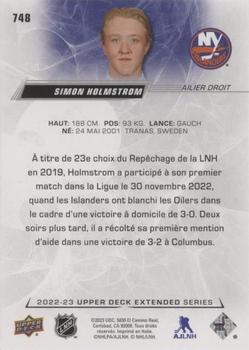2022-23 Upper Deck - French (Variante Française) #748 Simon Holmstrom Back