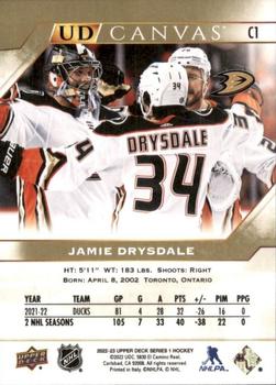 2022-23 Upper Deck - UD Canvas #C1 Jamie Drysdale Back