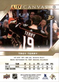 2022-23 Upper Deck - UD Canvas #C3 Troy Terry Back