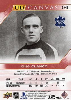 2022-23 Upper Deck - UD Canvas #C241 King Clancy Back