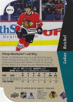 2022-23 Upper Deck - 1994-95 Rookie Die Cuts Red #RDT-5 Lukas Reichel Back