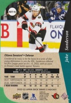 2022-23 Upper Deck - 1994-95 Rookie Die Cuts Red #RDT-15 Jake Sanderson Back