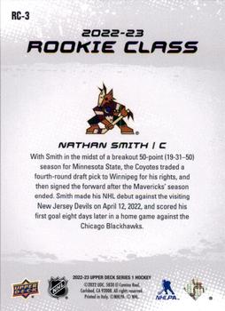 2022-23 Upper Deck - 2022-23 Rookie Class #RC-3 Nathan Smith Back