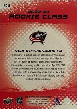 2022-23 Upper Deck - 2022-23 Rookie Class Red #RC-9 Nick Blankenburg Back