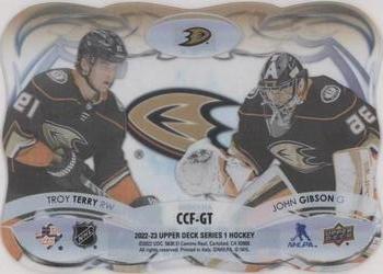 2022-23 Upper Deck - Clear Cut Foundations #CCF-GT John Gibson / Troy Terry Back