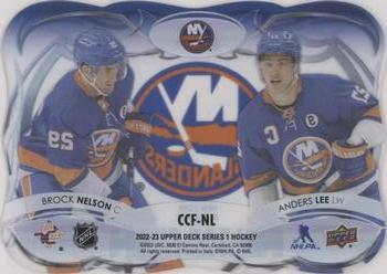 2022-23 Upper Deck - Clear Cut Foundations #CCF-NL Anders Lee / Brock Nelson Back