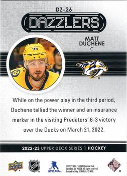 2022-23 Upper Deck - Dazzlers Green #DZ-26 Matt Duchene Back