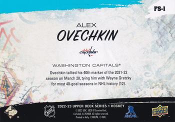 2022-23 Upper Deck - Freestyles Blue #FS-1 Alex Ovechkin Back