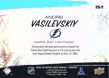2022-23 Upper Deck - Freestyles Blue #FS-7 Andrei Vasilevskiy Back
