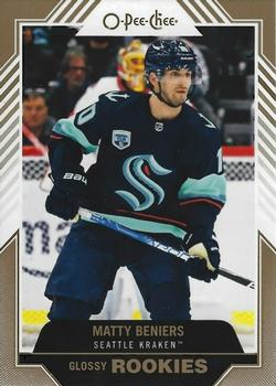 2022-23 Upper Deck - O-Pee-Chee Glossy Rookies Gold #R-9 Matty Beniers Front