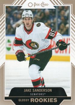 2022-23 Upper Deck - O-Pee-Chee Glossy Rookies Gold #R-14 Jake Sanderson Front