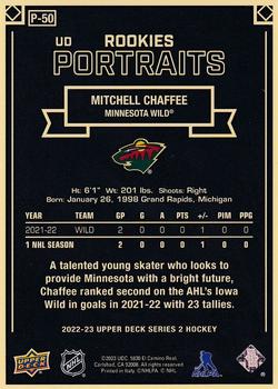 2022-23 Upper Deck - UD Portraits #P-50 Mitchell Chaffee Back