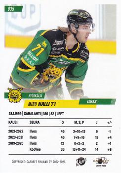 2022-23 Cardset Finland #035 Miro Nalli Back