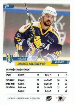 2022-23 Cardset Finland #047 Juhamatti Aaltonen Back