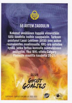 2022-23 Cardset Finland - Ghost Goalies #GG 5 Artyom Zagidulin Back