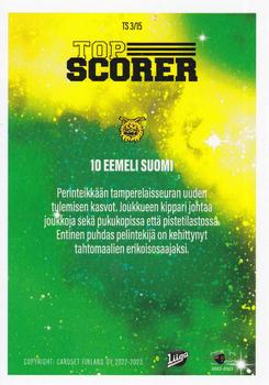 2022-23 Cardset Finland - Top Scorer #TS 3 Eemeli Suomi Back