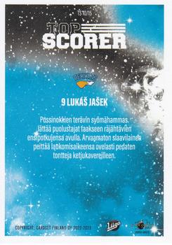 2022-23 Cardset Finland - Top Scorer #TS 10 Lukas Jasek Back