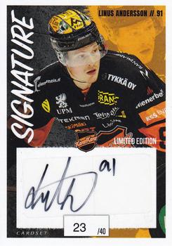 2022-23 Cardset Finland - Signature Limited Edition #NNO Linus Andersson Front