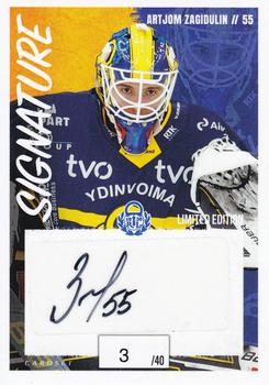 2022-23 Cardset Finland - Signature Limited Edition #NNO Artem Zagidulin Front