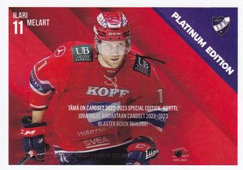 2022-23 Cardset Finland - Limited Edition #NNO Ilari Melart Back