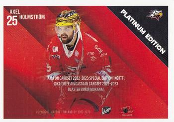 2022-23 Cardset Finland - Limited Edition #NNO Axel Holmström Back