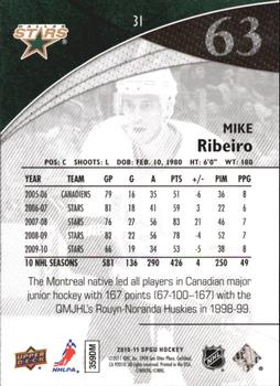 2010-11 SP Game Used #31 Mike Ribeiro  Back