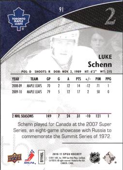 2010-11 SP Game Used #91 Luke Schenn  Back