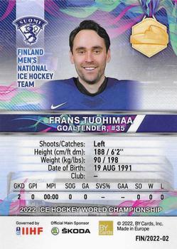 2022 BY Cards IIHF World Championship #FIN/2022-02 Frans Tuohimaa Back