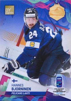 2022 BY Cards IIHF World Championship #FIN/2022-16 Hannes Bjorninen Front