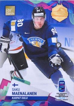 2022 BY Cards IIHF World Championship #FIN/2022-23 Saku Maenalanen Front