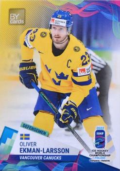 2022 BY Cards IIHF World Championship #SWE/2022-07 Oliver Ekman-Larsson Front