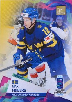 2022 BY Cards IIHF World Championship #SWE/2022-12 Max Friberg Front