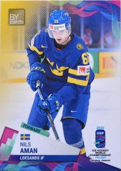2022 BY Cards IIHF World Championship #SWE/2022-20 Nils Aman Front