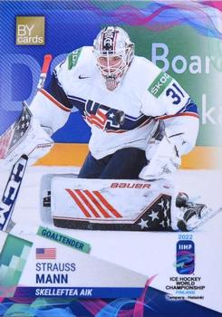 2022 BY Cards IIHF World Championship #USA/2022-02 Strauss Mann Front
