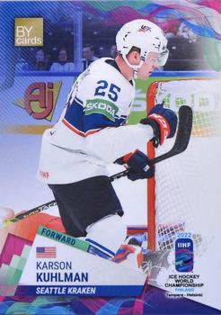 2022 BY Cards IIHF World Championship #USA/2022-17 Karson Kuhlman Front