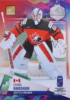 2022 BY Cards IIHF World Championship (Unlicensed) #CAN/2022-02 Chris Driedger Front