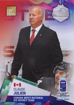 2022 BY Cards IIHF World Championship #CAN/2022-25 Claude Julien Front