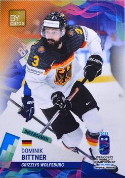 2022 BY Cards IIHF World Championship #GER/2022-04 Dominik Bittner Front