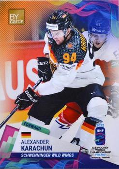 2022 BY Cards IIHF World Championship #GER/2022-25 Alexander Karachun Front