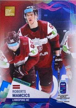 2022 BY Cards IIHF World Championship #LAT/2022-06 Roberts Mamcics Front