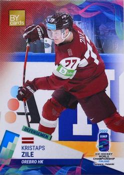 2022 BY Cards IIHF World Championship #LAT/2022-09 Kristaps Zile Front