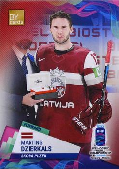2022 BY Cards IIHF World Championship #LAT/2022-15 Martins Dzierkals Front