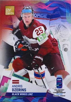 2022 BY Cards IIHF World Championship #LAT/2022-18 Andris Dzerins Front