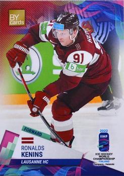2022 BY Cards IIHF World Championship #LAT/2022-23 Ronalds Kenins Front