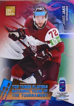 2022 BY Cards IIHF World Championship #LAT/2022-27 Janis Jaks Front
