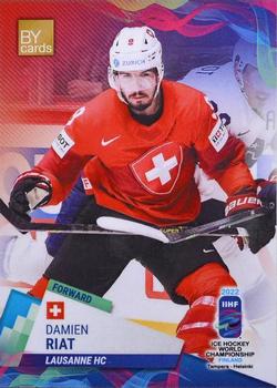 2022 BY Cards IIHF World Championship #SUI/2022-12 Damien Riat Front